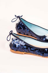 Ballerine Cerro Castor marine (inclut semelle intérieure en laine et en cuir)